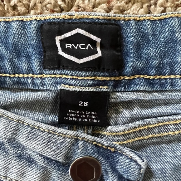 RVCA Light Blue Denim Shorts - Picture 2 of 5
